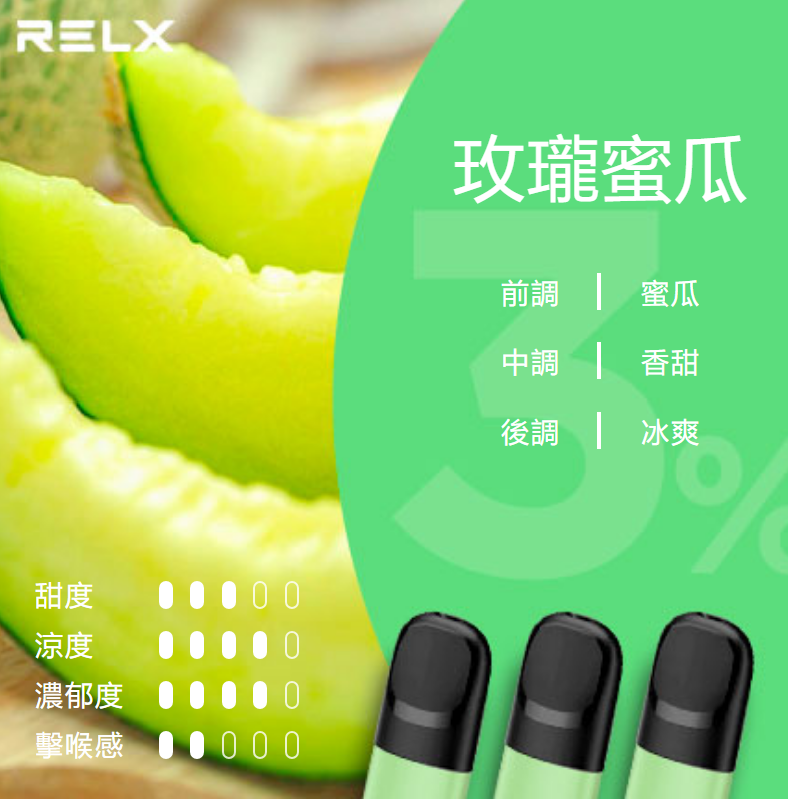 Relx悅刻第5代幻影煙彈-綠寶石甜瓜