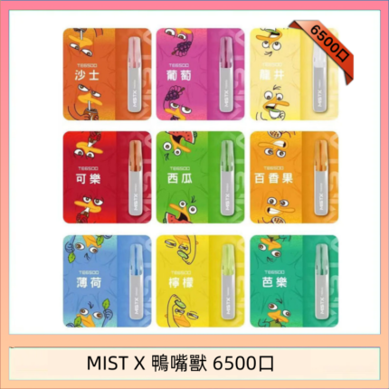 MIST X 鴨嘴獸 6500口一次性拋棄式電子煙｜陶瓷芯更穩定