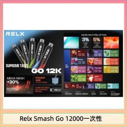 Relx Smash Go 12000 Puffs 一次性電子煙拋棄式12W輸出