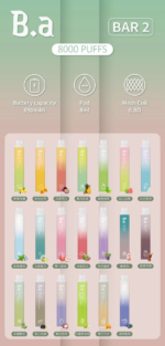 B.A電子煙一次性抛棄式8000口：圖片 2